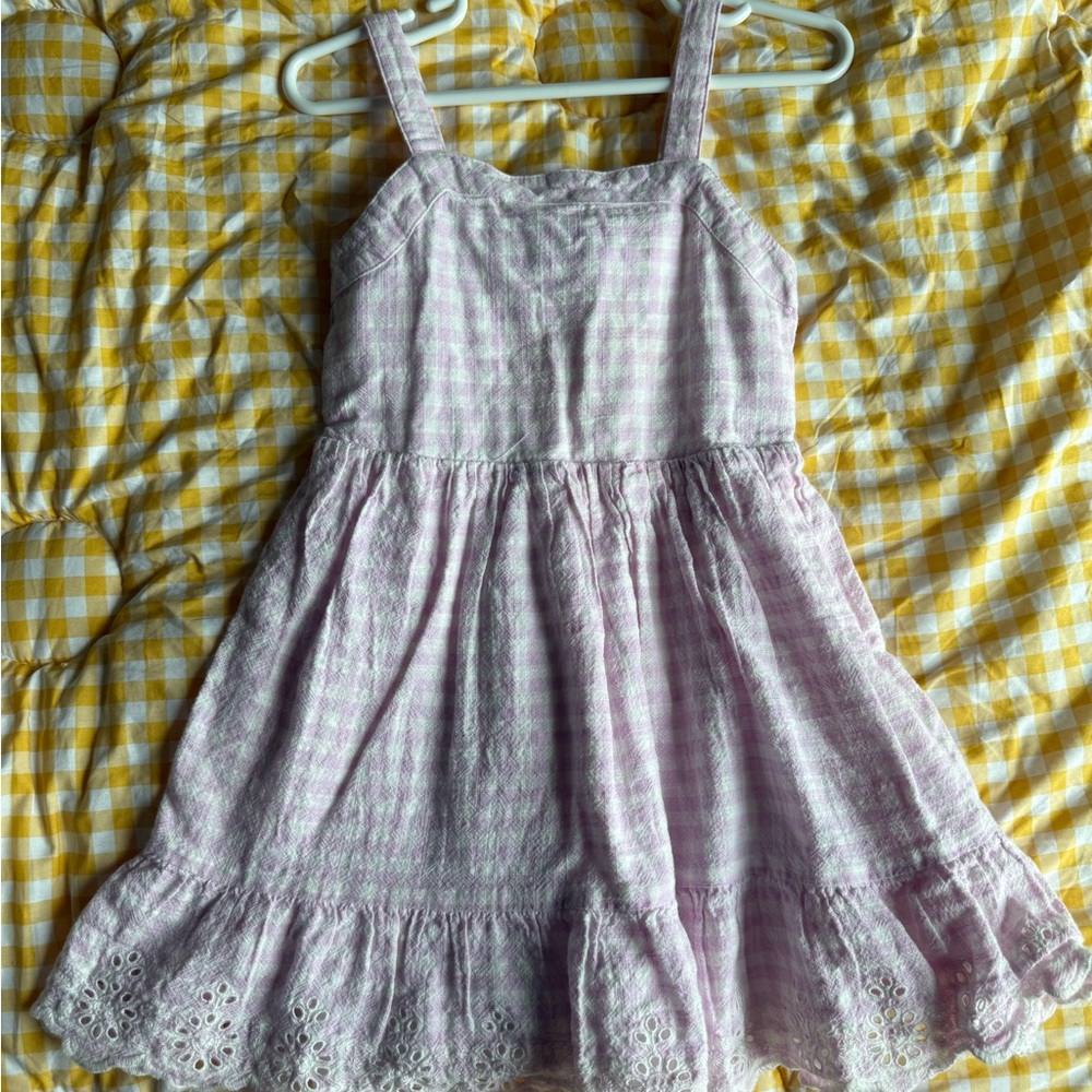 Cat & Jack Light Pink Gingham Kids Dress